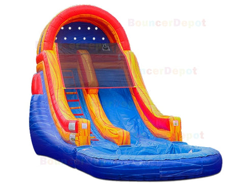 16 Feet Marble Blue Water Slide by Bouncer Depot