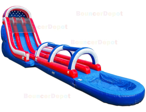 21'H Commercial Water Slide With Slip by Bouncer Depot