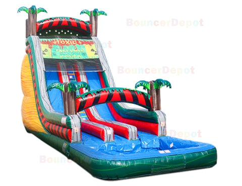 21'H Toxic Tropical Slide by Bouncer Depot