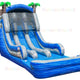 18'H Double Lane Marble Gray Water Slide by Bouncer Depot