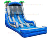 Image of 18'H Double Lane Marble Gray Water Slide by Bouncer Depot