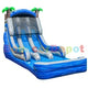18'H Double Lane Marble Gray Water Slide by Bouncer Depot