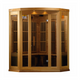Maxxus 3-Person Corner Low EMF (Under 8MG) FAR Infrared Sauna (Canadian Red Cedar) by Dynamic Saunas Direct