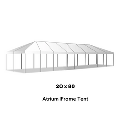 20x80 White Frame Party Tent for Sale
