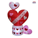 6' Air Blown Inflatable Valentine's Day Hearts Scene