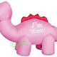 7' Pink Valentine's Day Dinosaur by Gemmy Inflatable