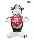 5' Air Blown Inflatable Valentine's Day Gorilla w/ Heart