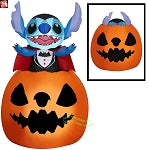 5' Gemmy Airblown Animated Rising Vampire Stitch in Pumpkin