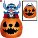 5' Gemmy Airblown Animated Rising Vampire Stitch in Pumpkin