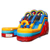 Image of 13'H Dual Lane Rainbow Water Slide with Deep Pool