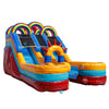 Image of 13'H Dual Lane Rainbow Water Slide with Deep Pool