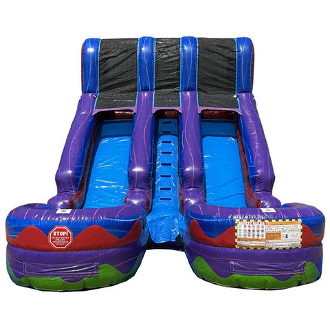 15'H Dual Lane Purple Slide Wet n Dry