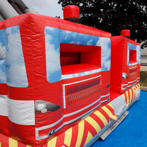 15'H Dual Lane Fire Truck Water Slide