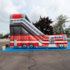Image of 15'H Dual Lane Fire Truck Water Slide