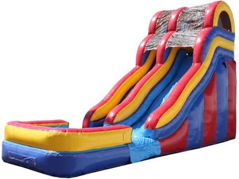 18'H Double Dip Slide Wet n Dry (Red)