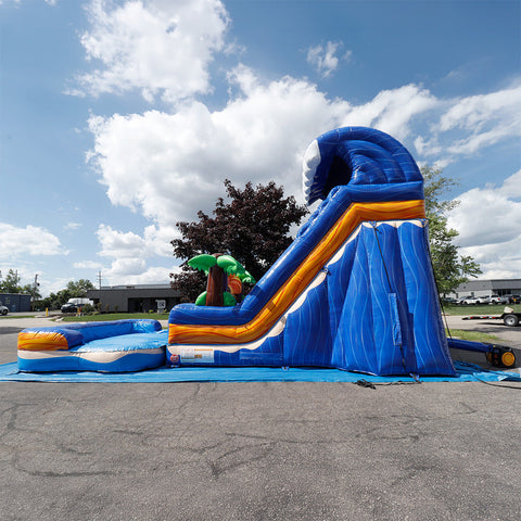 18'H Blue Wave Slide with Removable Pool
