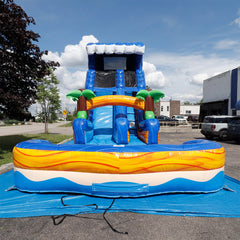 18'H Blue Wave Slide with Removable Pool