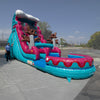 Image of 19'H Pink and Blue Wave Slide Wet n Dry