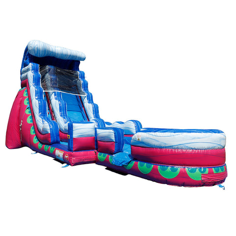 19'H Purple Slide with Removable Pool