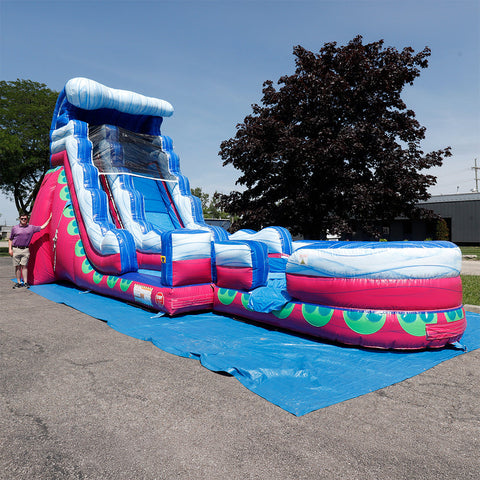 19'H Purple Slide with Removable Pool