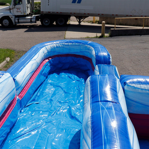 19'H Purple Slide with Removable Pool