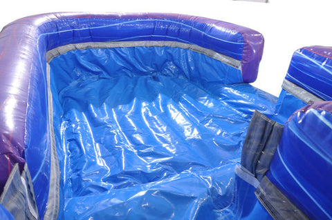 22'H 2-Lane Purple Screamer Slide w/ Slip n Splash