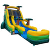Image of 19'H 2-Lane Palm Tree Screamer Slide w/ Slip n Splash
