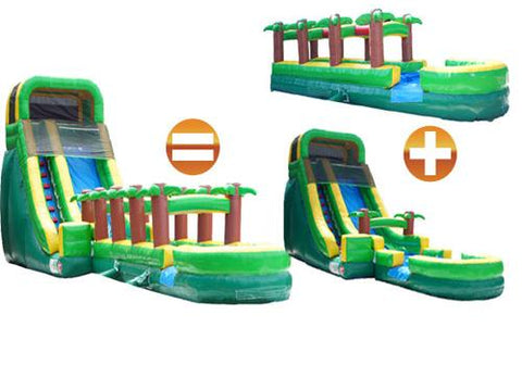 18'H Palm Tree Screamer Slide w/ Slip n Splash