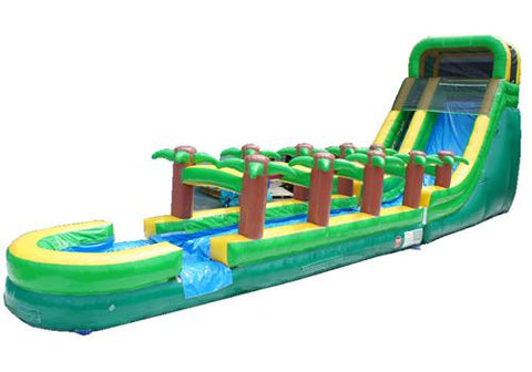 20'H Palm Tree Screamer Slide w/ Slip n Splash
