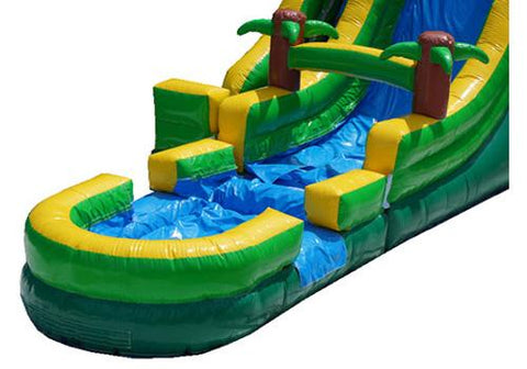 20'H Palm Tree Screamer Slide w/ Slip n Splash
