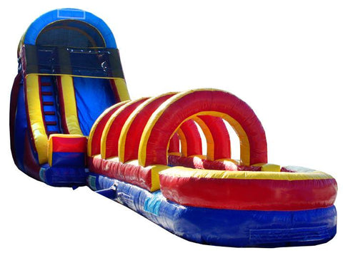 20'H Rainbow Screamer Slide w/ Slip n Splash