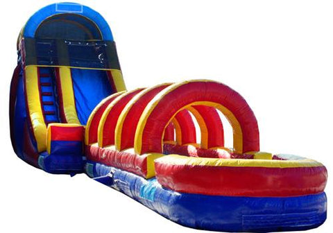18'H Rainbow Screamer Slide w/ Slip n Splash