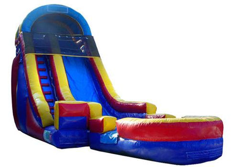 18'H Rainbow Screamer Slide w/ Slip n Splash