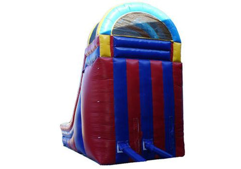 20'H Rainbow Screamer Slide w/ Slip n Splash