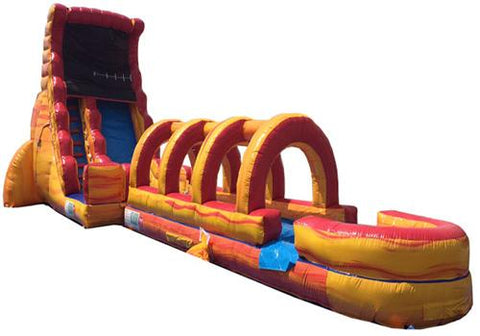18'H Volcano Screamer Slide w/ Slip n Splash