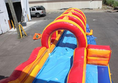 18'H Volcano Screamer Slide w/ Slip n Splash