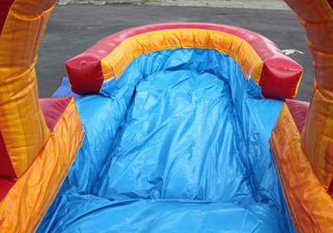 18'H Volcano Screamer Slide w/ Slip n Splash