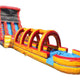 19'H 2-Lane Volcano Screamer Slide w/ Slip n Splash