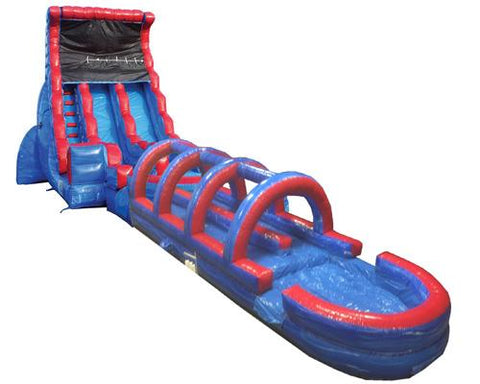 19'H 2-Lane Tsunami Screamer Slide w/ Slip n Splash