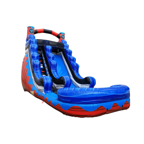 WS-214S Blue Toxic Water Slide 18Ft H