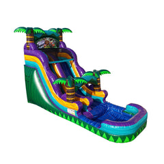 WS-249S Tropical Green Water Slide 18Ft H
