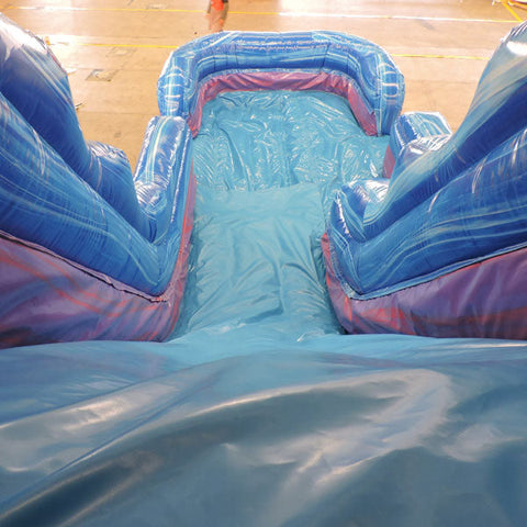 21'H Purple Slide With Pool