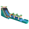 Image of 22'H Dual Lane Palm Tree Slide and Slip n Splash