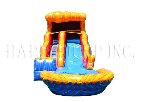 18 Foot Double Drop Marble Fire Water Slide - WS4120-1M