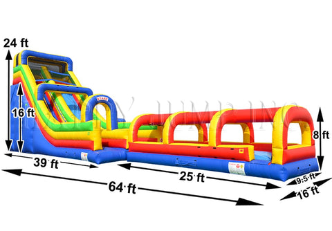 24' Single Lane Water Slide w/ Slip and Slide - WS4155