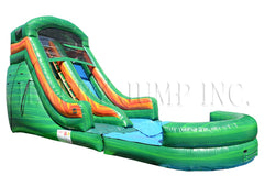 16'H Green Magic Water Slide by Happy Jump