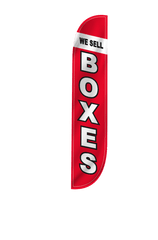 We Sell Boxes Feather Flag