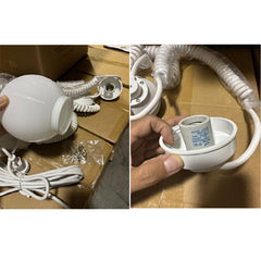 Package of (10) 6-Globe Light Set - Color Globes with White Curly String Cords