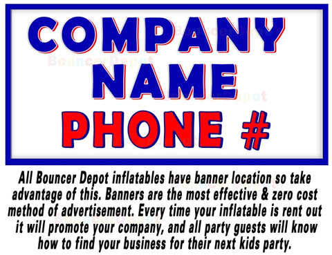 Printed Logo Banner by Bouncer Depot