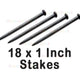 Flat Head Stakes 18 x 1
